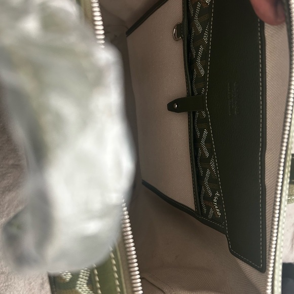 Goyard Green and Gray Patterned Backpack - Picture 9 of 11